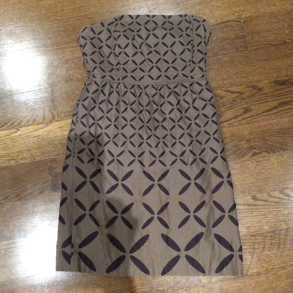 JCrew a-line cotton embroidered dress with pockets